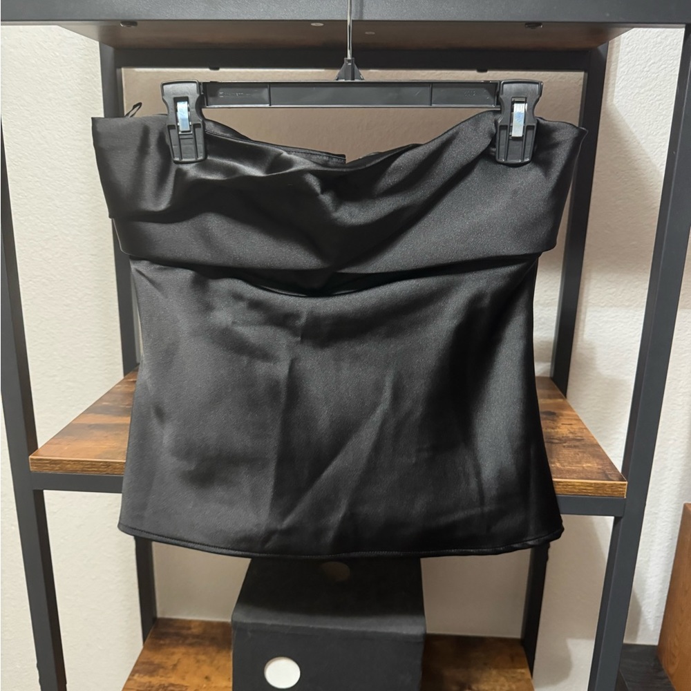 Satin Zara Strapless Top | Sz M